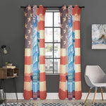 Statue of Liberty USA Flag Print Curtain