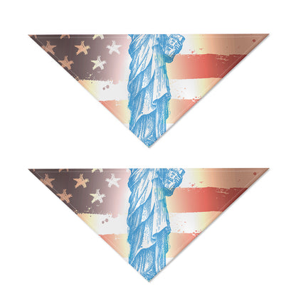 Statue of Liberty USA Flag Print Dog Bandana