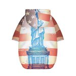 Statue of Liberty USA Flag Print Dog Zip Up Hoodie
