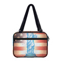 Statue of Liberty USA Flag Print Double Strap Bible Bag