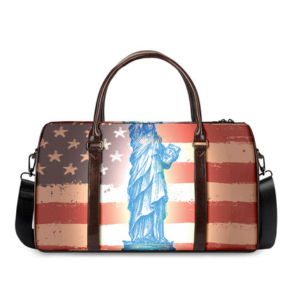 Statue of Liberty USA Flag Print Duffle Bag