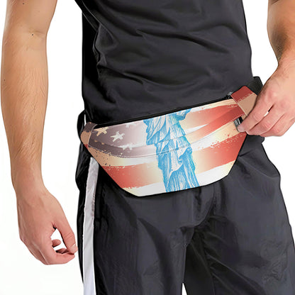 Statue of Liberty USA Flag Print Fanny Pack