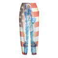Statue of Liberty USA Flag Print Fleece Lined Knit Pants