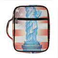 Statue of Liberty USA Flag Print Front Pocket Bible Bag