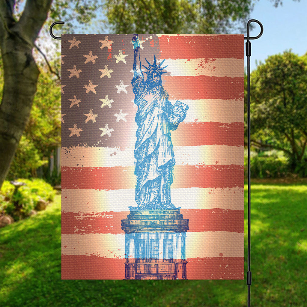 Statue of Liberty USA Flag Print Garden Flag