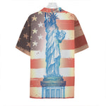Statue of Liberty USA Flag Print Hawaiian Shirt