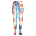 Statue of Liberty USA Flag Print High-Waisted Pocket Leggings