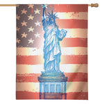 Statue of Liberty USA Flag Print House Flag