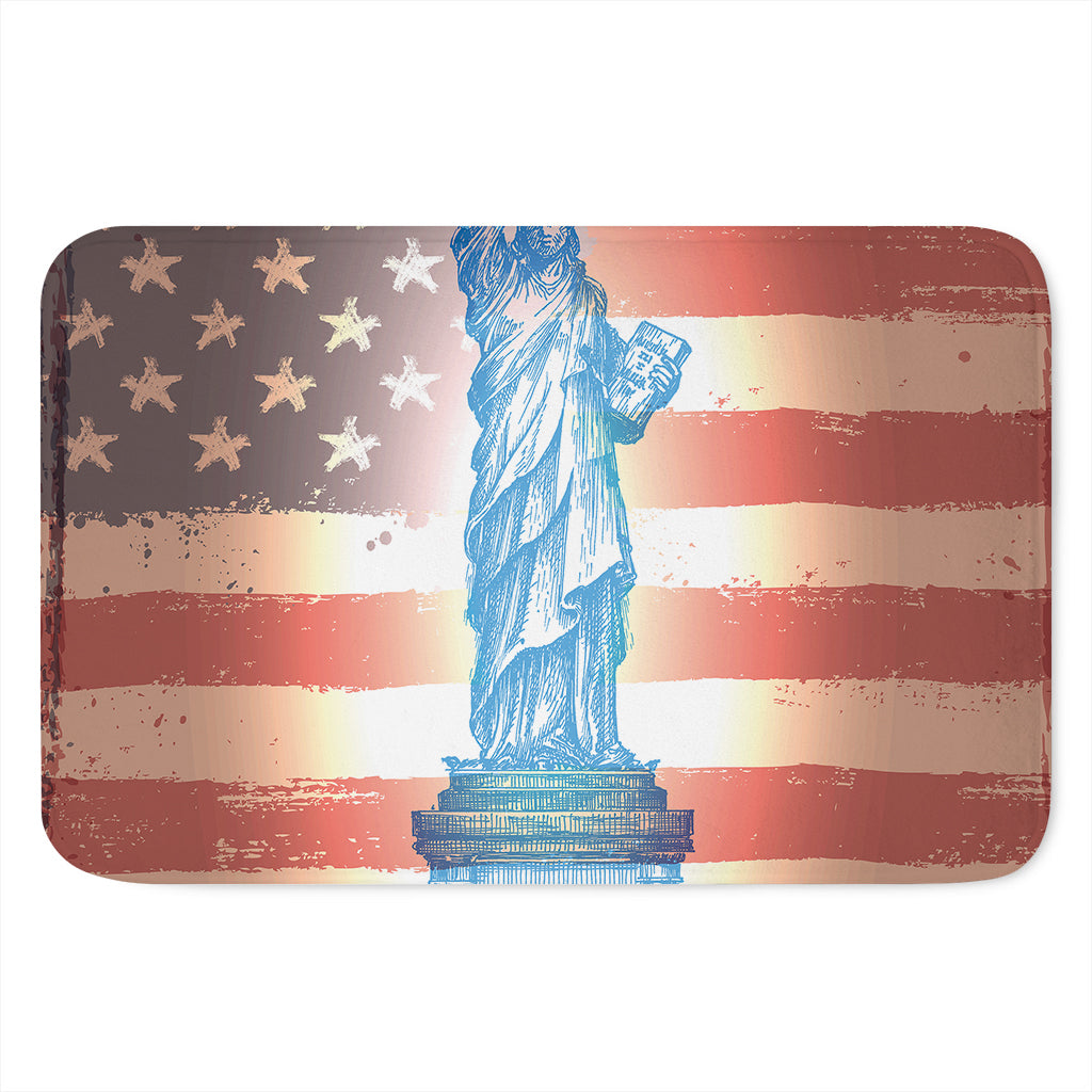 Statue of Liberty USA Flag Print Indoor Door Mat