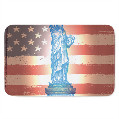 Statue of Liberty USA Flag Print Indoor Door Mat