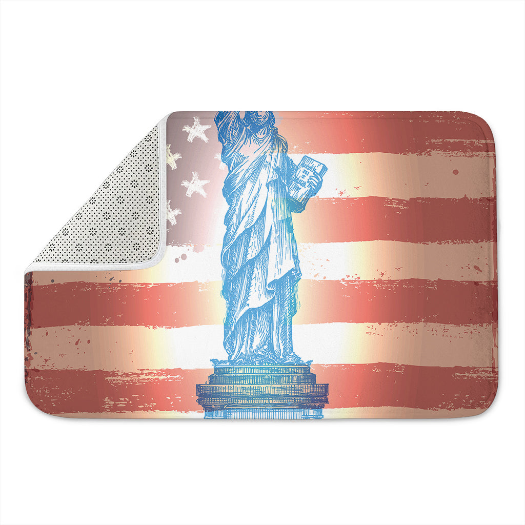 Statue of Liberty USA Flag Print Indoor Door Mat
