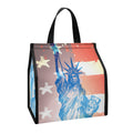 Statue of Liberty USA Flag Print Insulated Lunch Tote