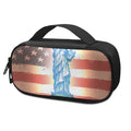 Statue of Liberty USA Flag Print Portable Cooler Travel Case