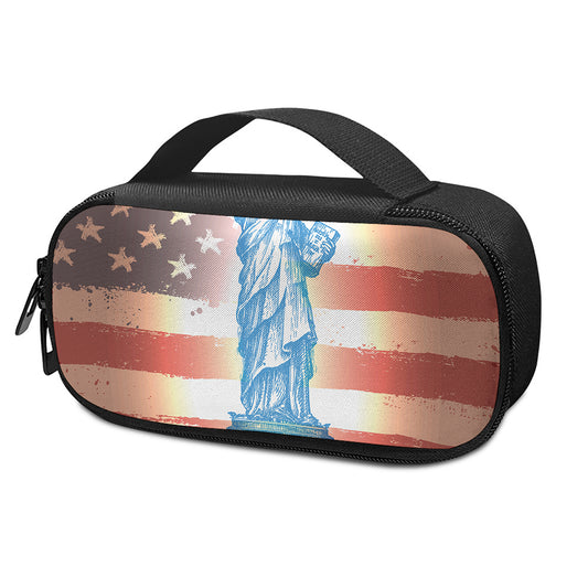 Statue of Liberty USA Flag Print Insulin Cooler Travel Case
