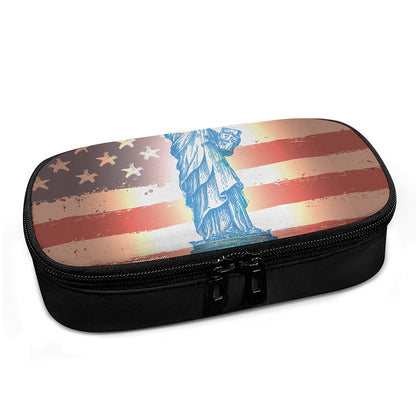 Statue of Liberty USA Flag Print Insulin Cooler Travel Case