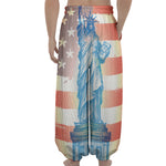 Statue of Liberty USA Flag Print Lantern Pants