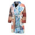 Statue of Liberty USA Flag Print Men's Bathrobe
