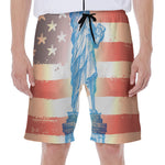 Statue of Liberty USA Flag Print Men's Beach Shorts