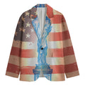 Statue of Liberty USA Flag Print Men's Blazer