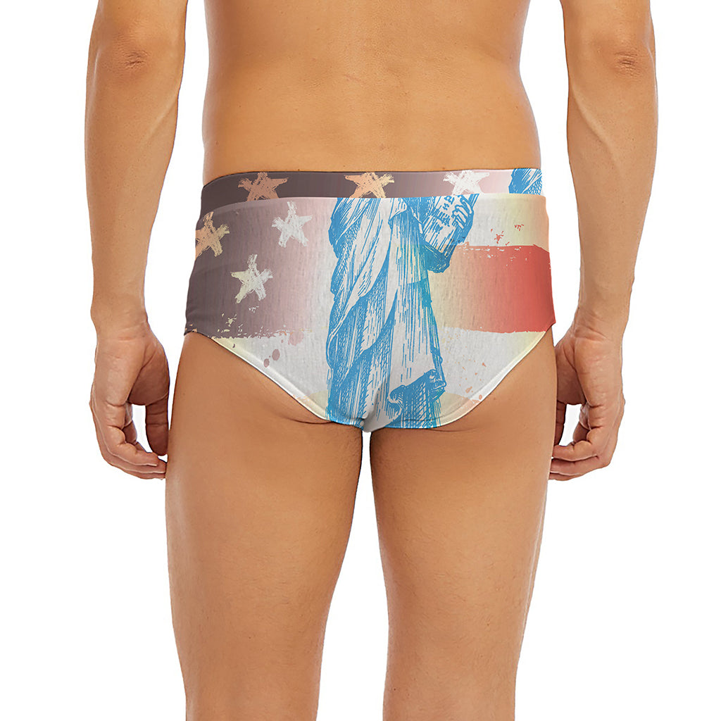 Statue of Liberty USA Flag Print Men's Briefs