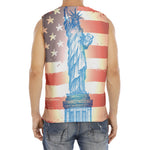 Statue of Liberty USA Flag Print Men's Fitness Tank Top