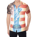 Statue of Liberty USA Flag Print Men's Shirt