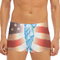 Statue of Liberty USA Flag Print Men's Short Boxer Briefs