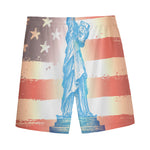 Statue of Liberty USA Flag Print Men's Sports Shorts