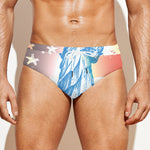 Statue of Liberty USA Flag Print Men's Swim Briefs