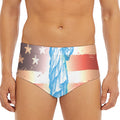 Statue of Liberty USA Flag Print Men's Triangle Swim Briefs