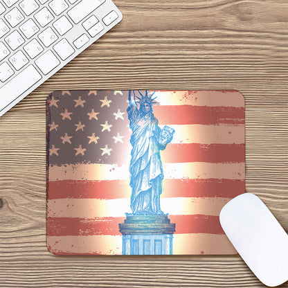 Statue of Liberty USA Flag Print Mouse Pad