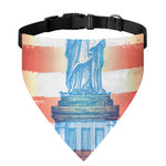 Statue of Liberty USA Flag Print Over The Collar Dog Bandana
