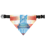 Statue of Liberty USA Flag Print Over The Collar Dog Bandana