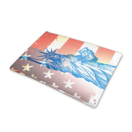 Statue of Liberty USA Flag Print Pet Cooling Mat Cover