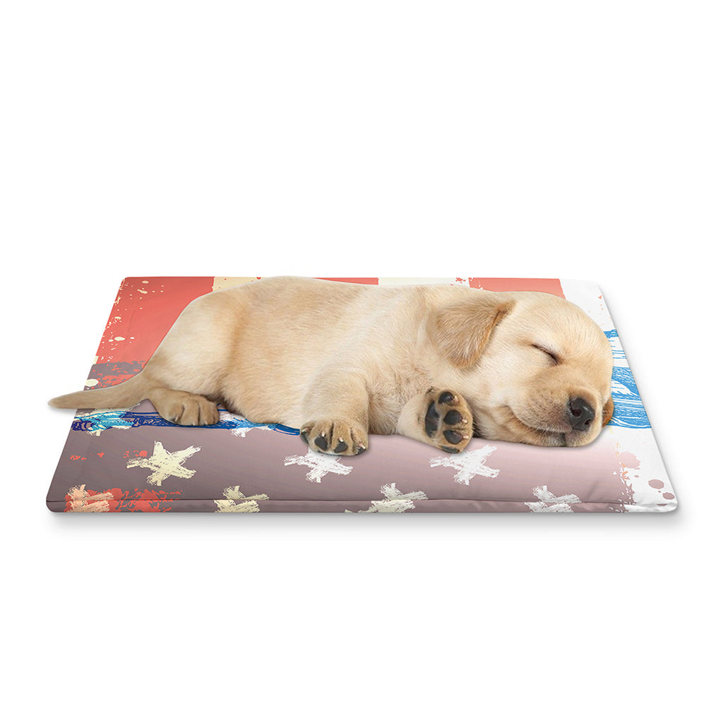 Statue of Liberty USA Flag Print Pet Cooling Mat Cover