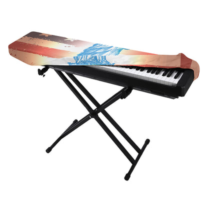 Statue of Liberty USA Flag Print Piano Keyboard Cover