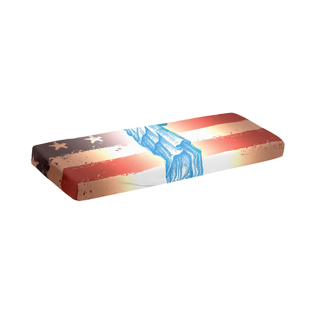 Statue of Liberty USA Flag Print Piano Keyboard Cover