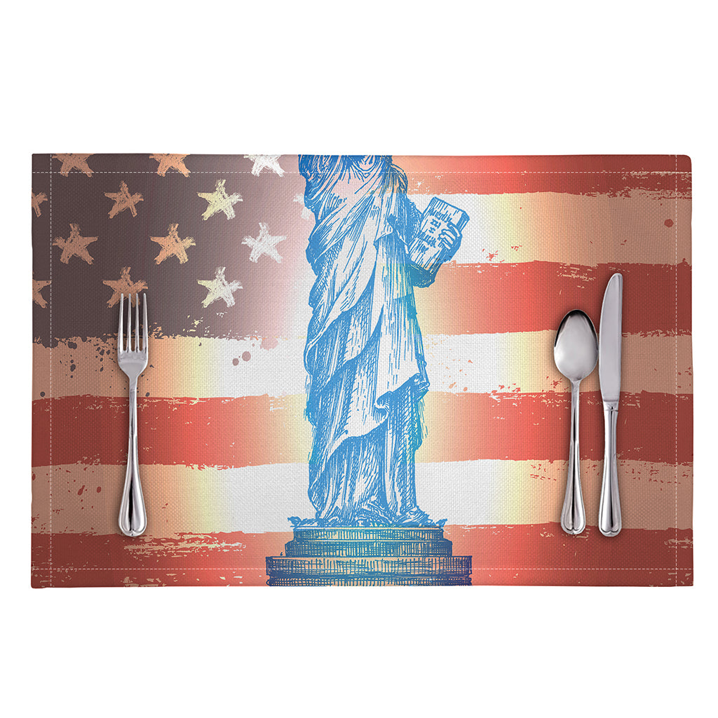 Statue of Liberty USA Flag Print Placemat