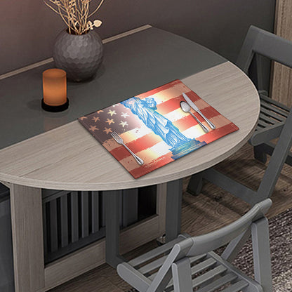 Statue of Liberty USA Flag Print Placemat