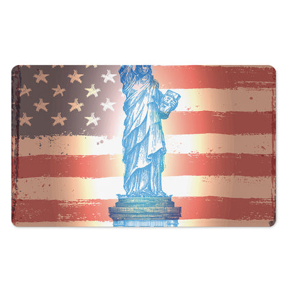 Statue of Liberty USA Flag Print Polyester Doormat
