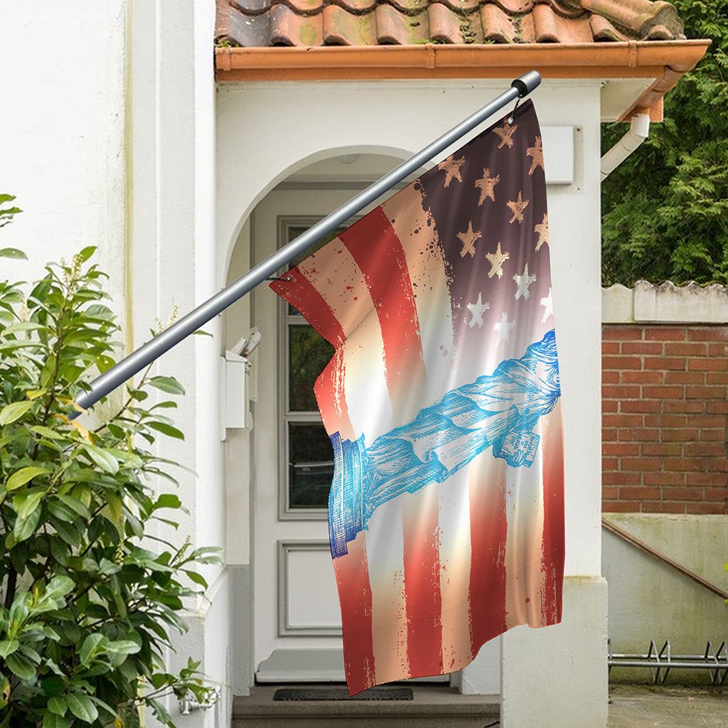 Statue of Liberty USA Flag Print Polyester Flag