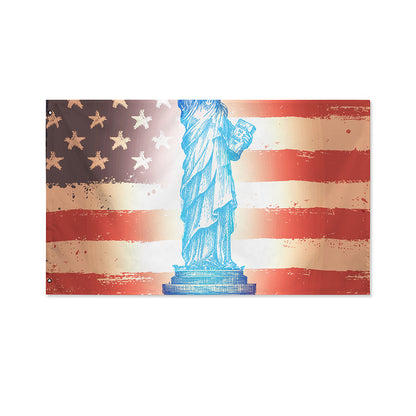 Statue of Liberty USA Flag Print Polyester Flag