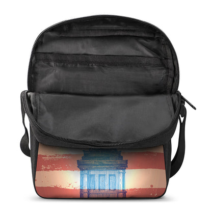 Statue of Liberty USA Flag Print Rectangular Crossbody Bag