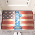 Statue of Liberty USA Flag Print Rubber Doormat