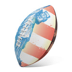Statue of Liberty USA Flag Print Rugby Ball