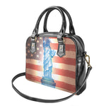 Statue of Liberty USA Flag Print Shoulder Handbag