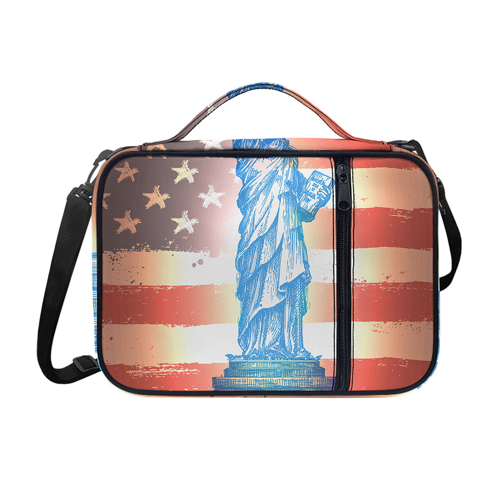 Statue of Liberty USA Flag Print Shoulder Strap Bible Bag