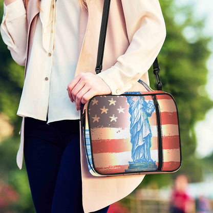 Statue of Liberty USA Flag Print Shoulder Strap Bible Bag