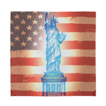 Statue of Liberty USA Flag Print Silk Bandana