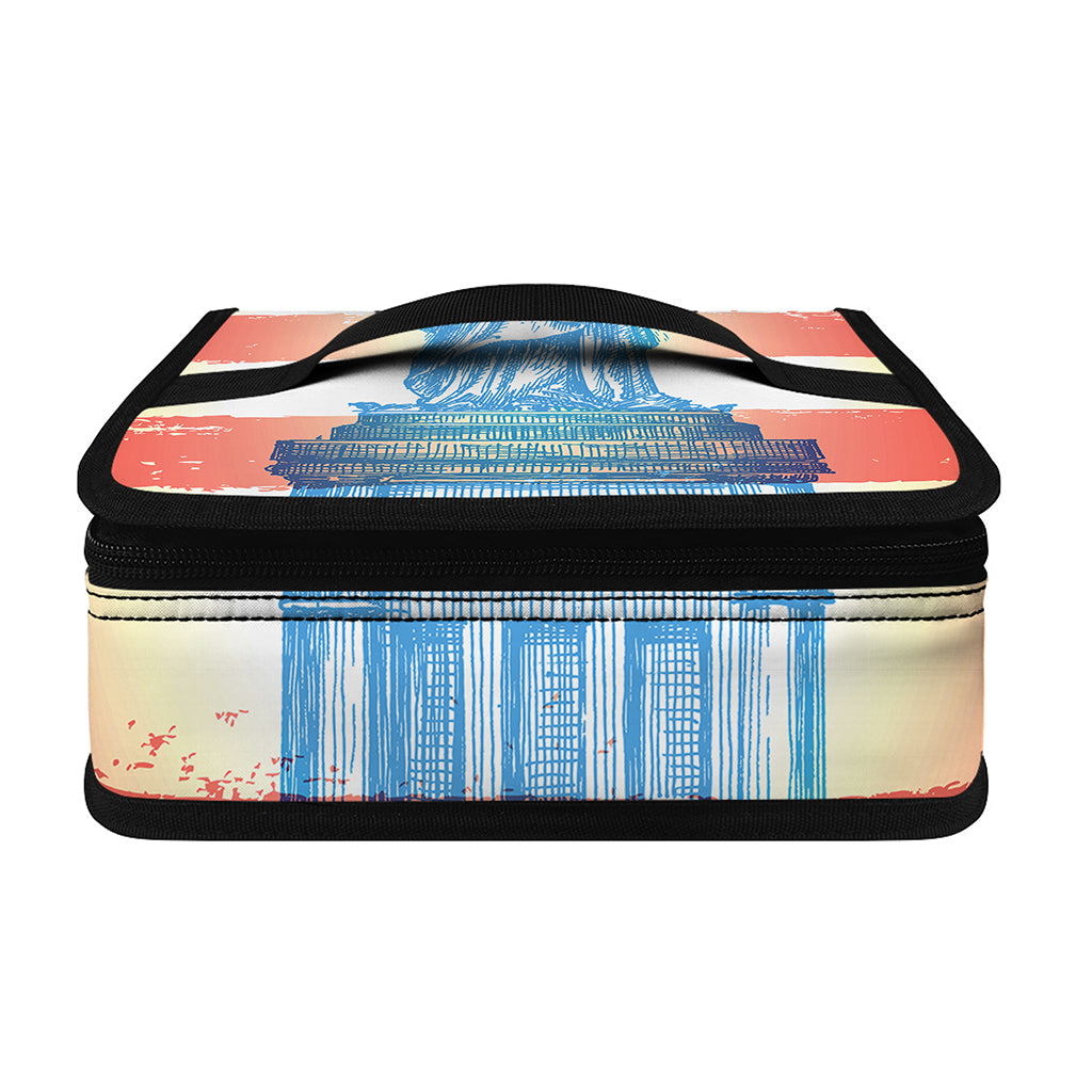 Statue of Liberty USA Flag Print Small Lunch Bag